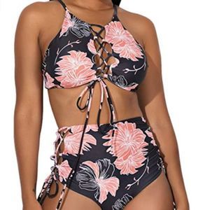 Women African Backless Bikini Bathing Swimsuit